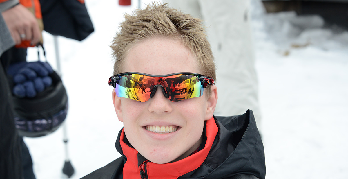 Cody with sunglasses on in Winter Park Colorado
