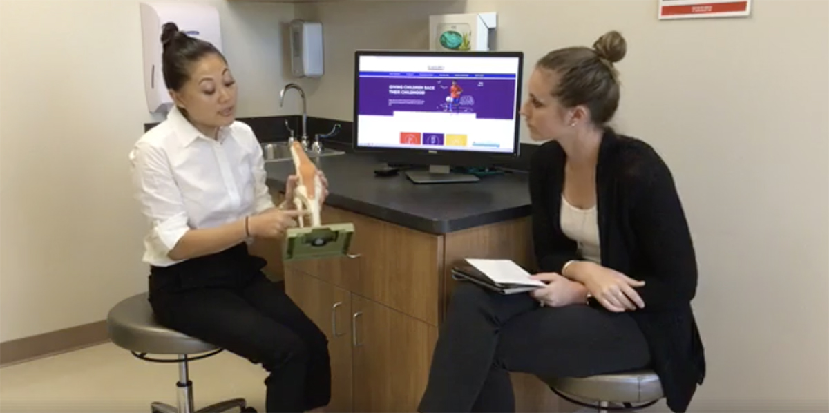 Dr. Chung discusses stress fractures on Facebook live.