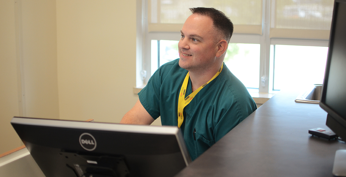 Our medical assistant James works at our North Campus.