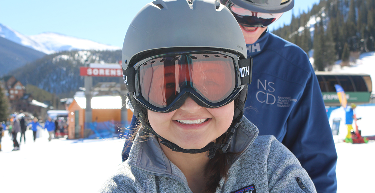 Ryanne in Colorado on the amputee ski trip